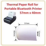 Thermal Cash Receipt Paper Roll - 57mm x 40mm - 100 Rolls/Box - Image 5
