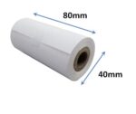 Thermal Cash Receipt Paper Roll - 80mm x 40mm / 65GSM - 100 Rolls/Box