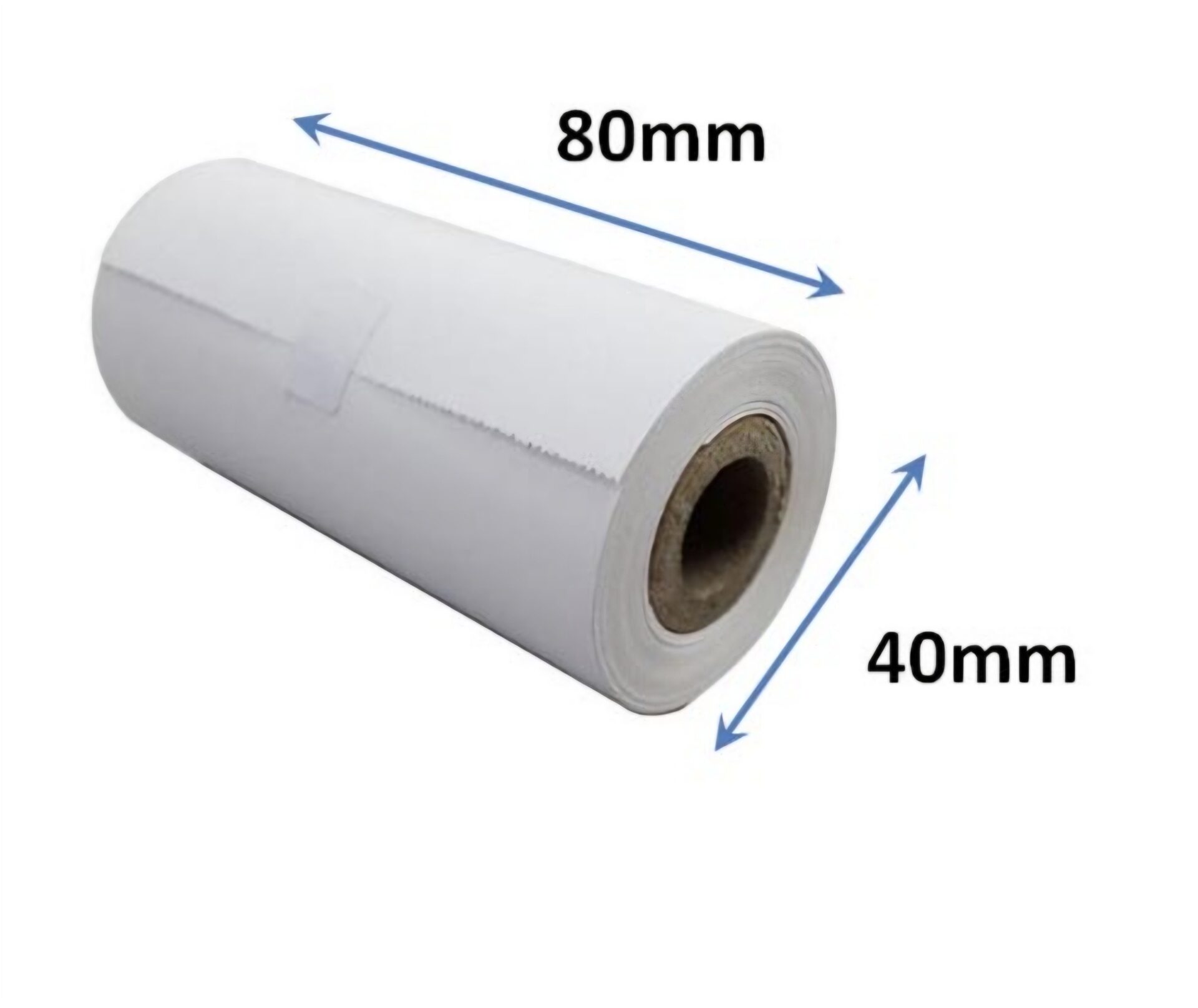 Thermal Cash Receipt Paper Roll - 80mm x 40mm / 65GSM - 100 Rolls/Box